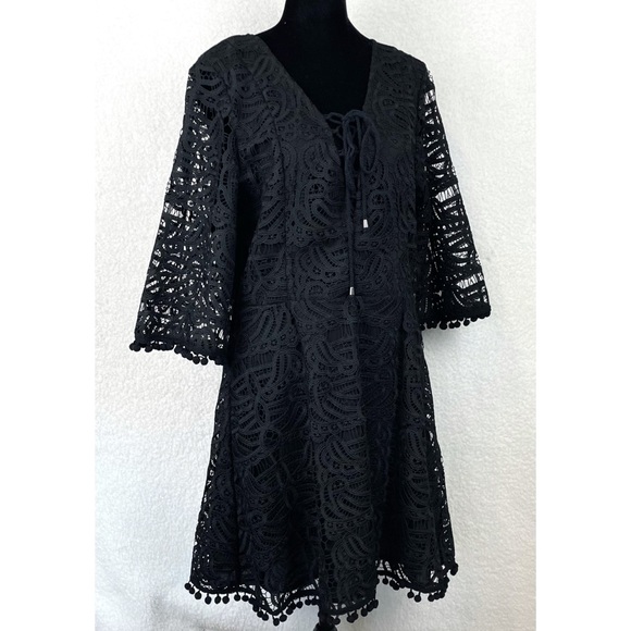 (NWOT) TULAROSA • Coal Lace Mini Dress in Onyx - Picture 15 of 16